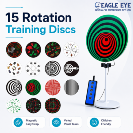 Peg Board Rotator Floor Rotation Trainer Visual Training Rotator with 15 Training Discs Remote Control Variable Speed